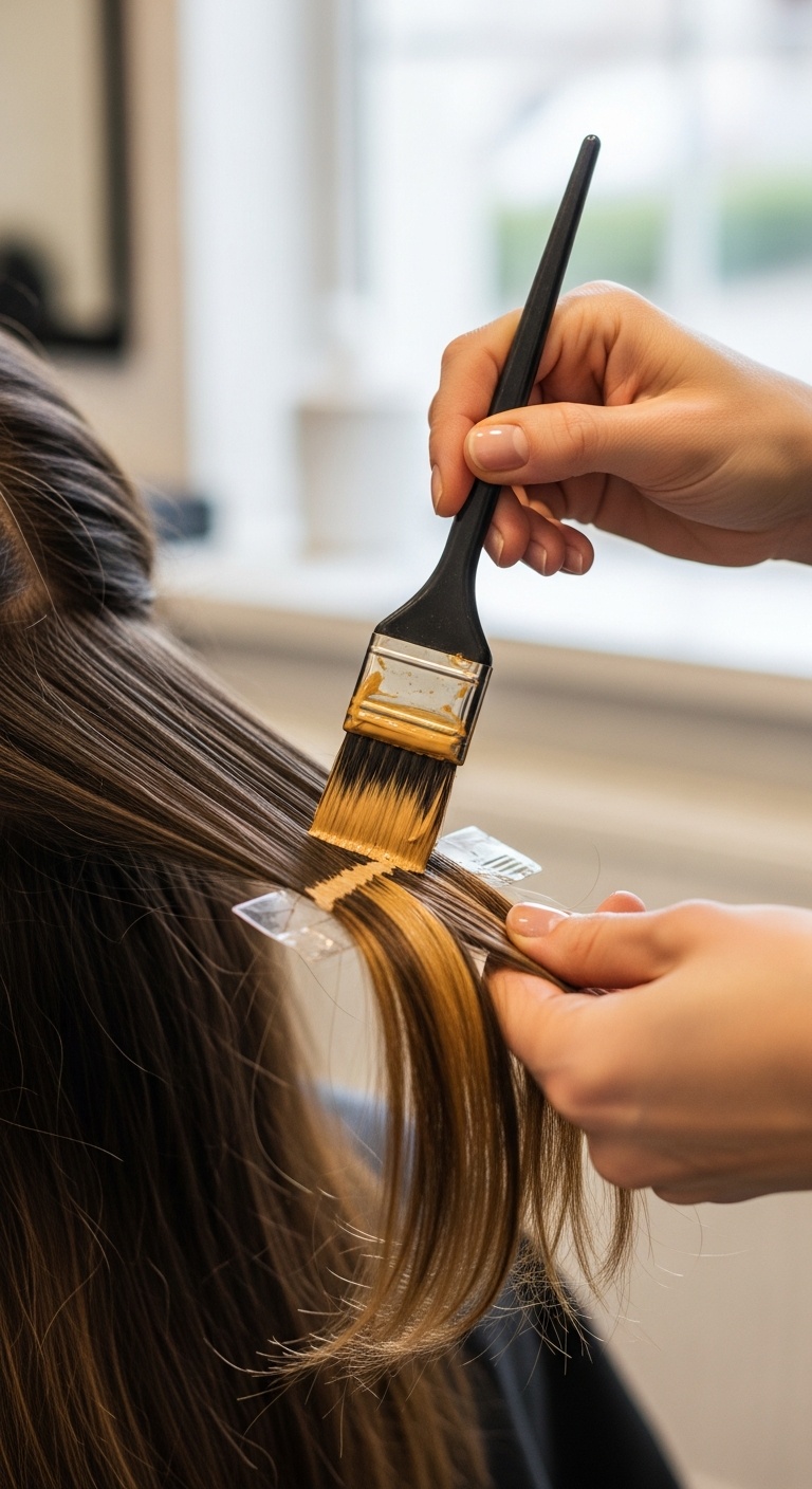 caramel highlights on brown hair