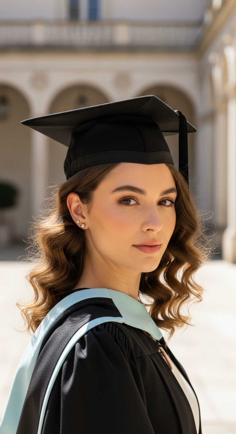 What Hairstyle Works Best Under a Graduation Cap